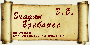 Dragan Bjeković vizit kartica